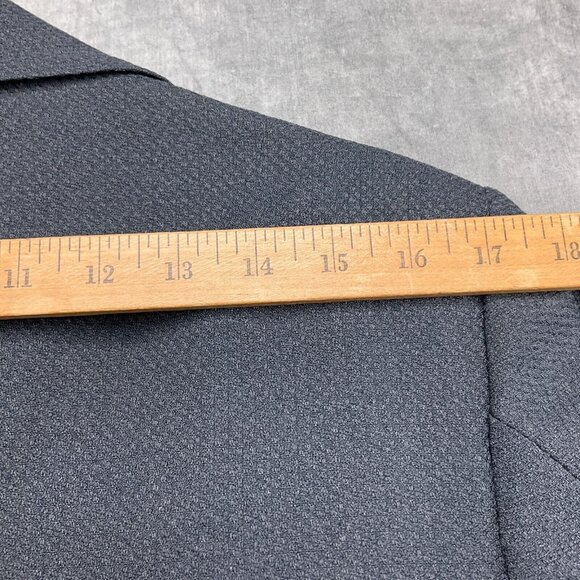 JCPenney Blazer Men 36 Gray Poly Texture Knit 60s 70s Suit Jacket VTG‎ USA - Picture 7 of 15